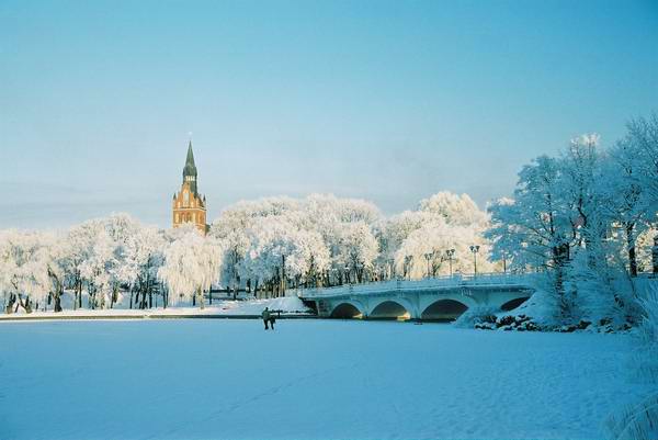 Ek - Widok na miasto zim