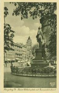 Konigsberg - Kaiser Wilhelm place with monument of Bismarck 1934