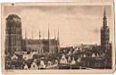 Danzig - Blick mit Marienkirche und Rathaus